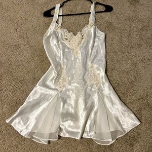 vintage Victoria's Secret Sexy Lace & Beaded Slip Maxi Dress